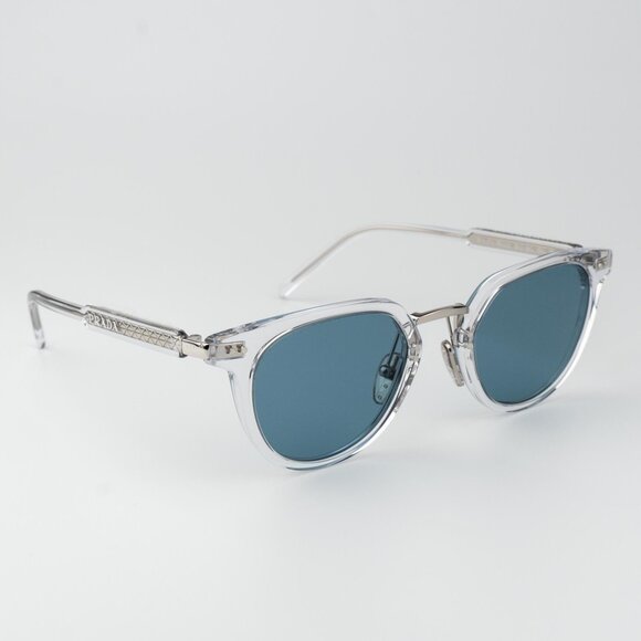 Prada Women Sunglasses Crystal Green Polarized Oval PR17YS 2AZ04D BRAND NEW - Picture 4 of 13